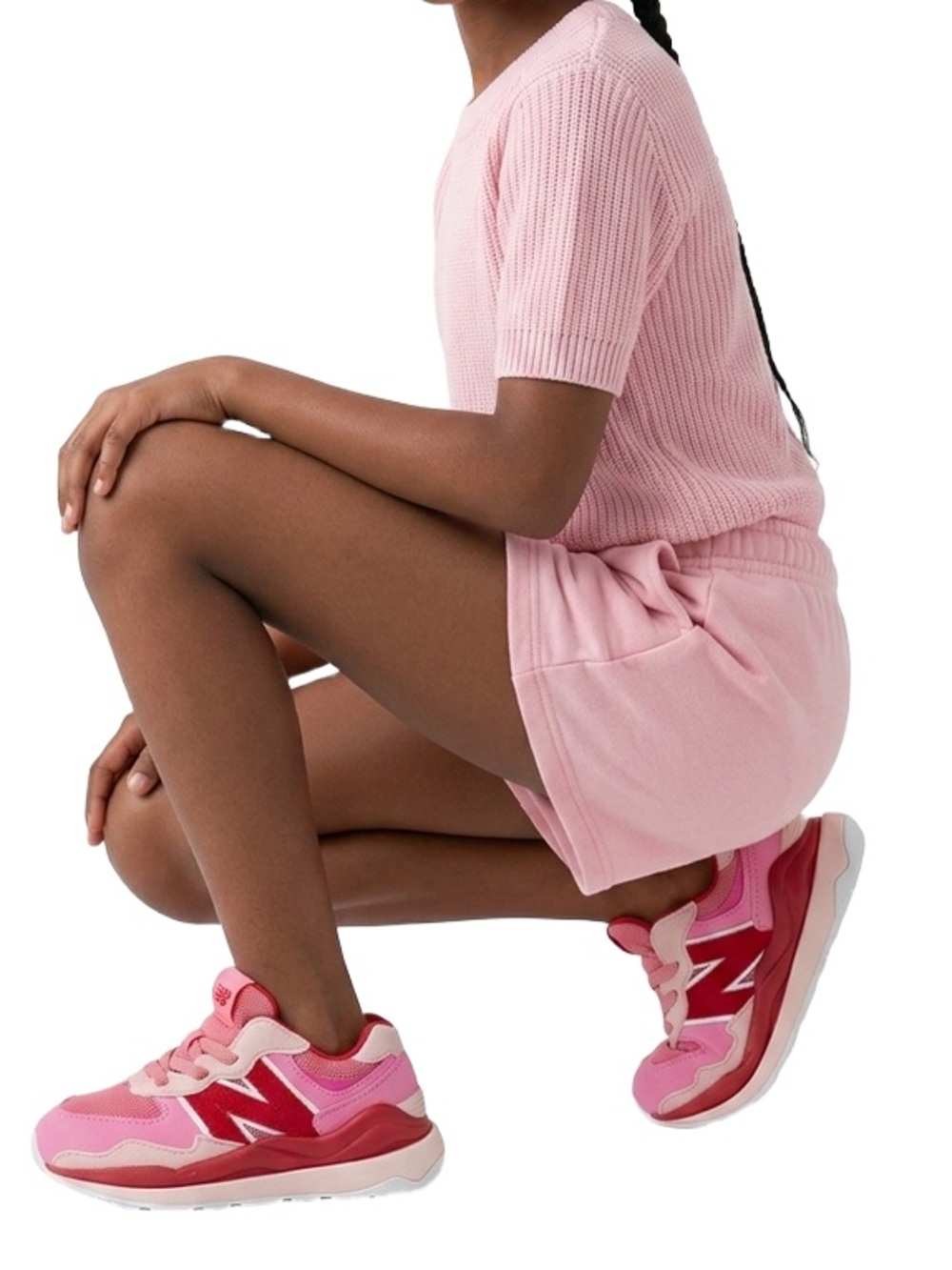 New balance toddler girl 57/40 red and pink sneakers